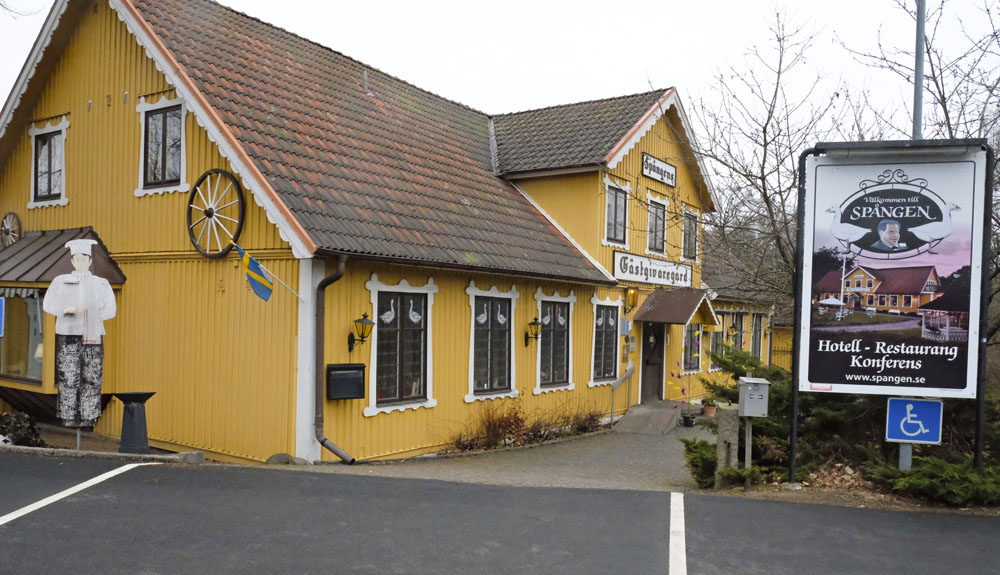 Anrika Spångens gästgivaregård i Ljungbyhed är känd från 30-talsfilmen ”Kalle på Spången” med Edvard Persson.
