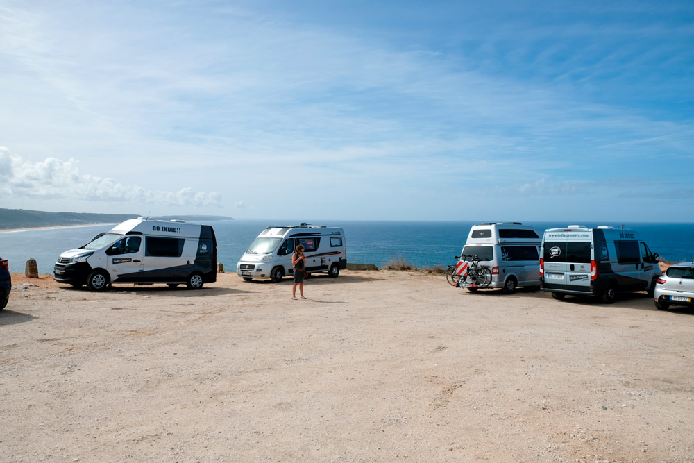 Husbil, Nazaré, Portugal.
