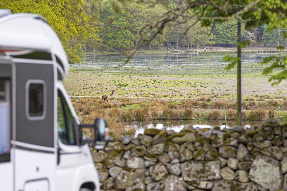 Eriksberg. Utsikt från ställplats.
