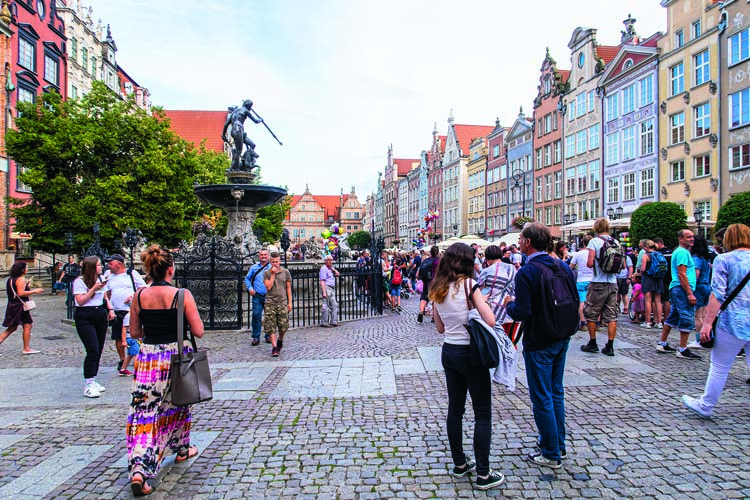 Folkmyller i Gamla Stan i Gdansk.