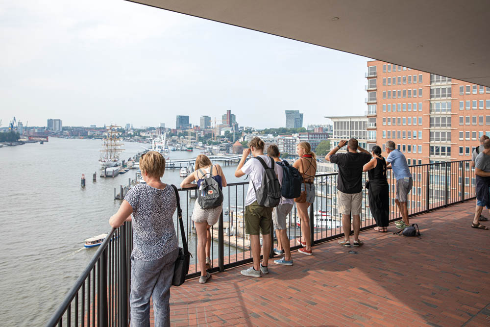 Utsikt från Elbphilharmonie, Hamburg.