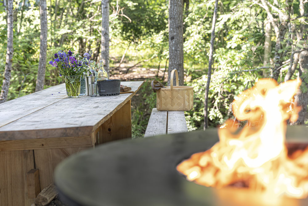 Bordet i naturen. Kloster. Hedemora. Husby Socken. Dalarna.