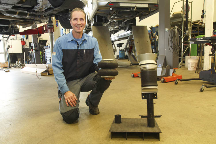 Olika sorters luftfjädring till husbil.