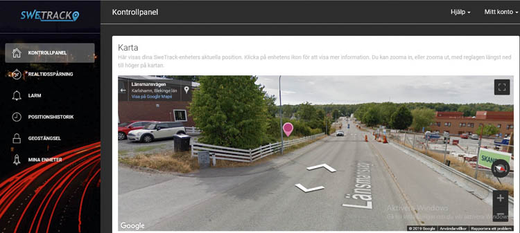 Swetrack lite webbvy.