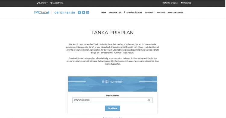 Abonnemang Swetrack lite.