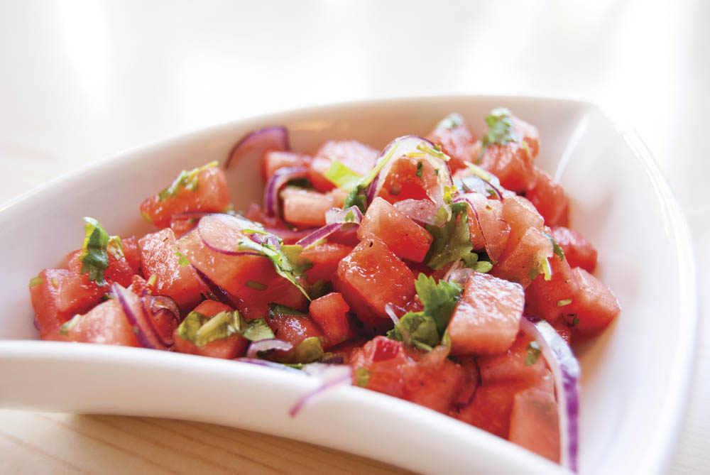 Rökig melonsallad till biffen